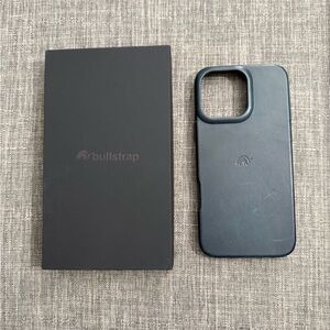 Bullstrap Minimalist Leather Ocean Color Phone Case for iPhone 16 Pro Max